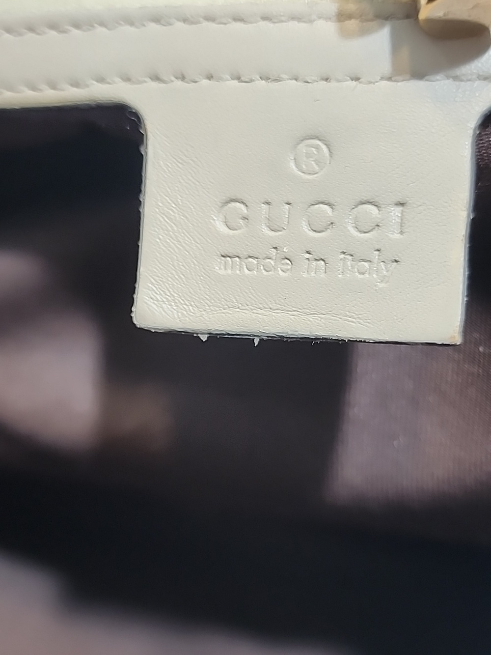GUCCI Guccissima Vintage White Leather Jackie Bardot Shoulder Bag - Picture 12 of 15